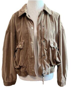 American Eagle Women's Corduroy Bomber Jacket - Small